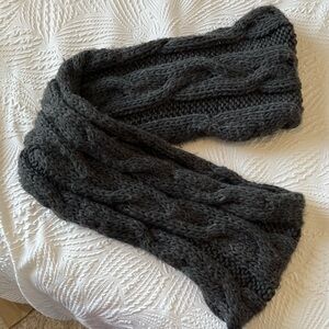Grey Knitted Infinity Scarf